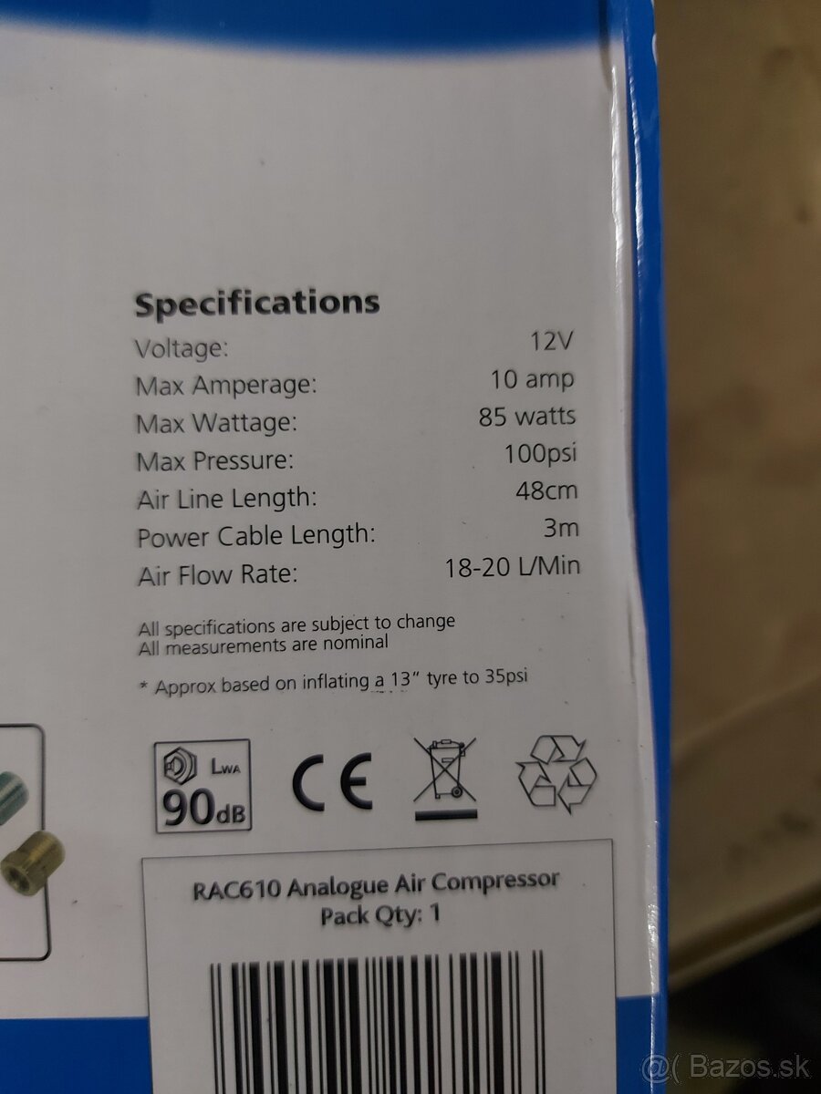 Výkonný AUTOKOMPRESOR RING RAC810, 12V - 3