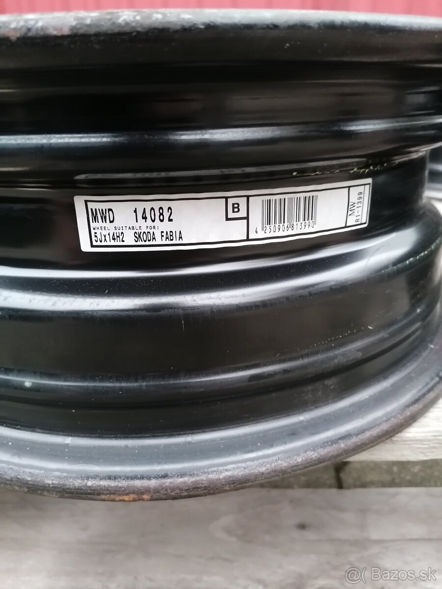 Disky 5x100 R14 vw, skoda, seat pneumatiky - 3