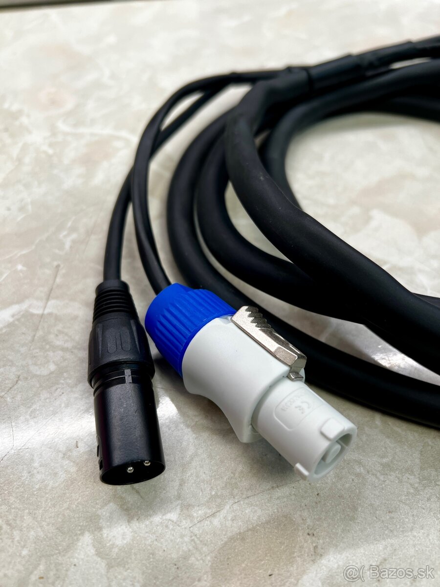 Hybridné káble PowerCON + DMX - 3