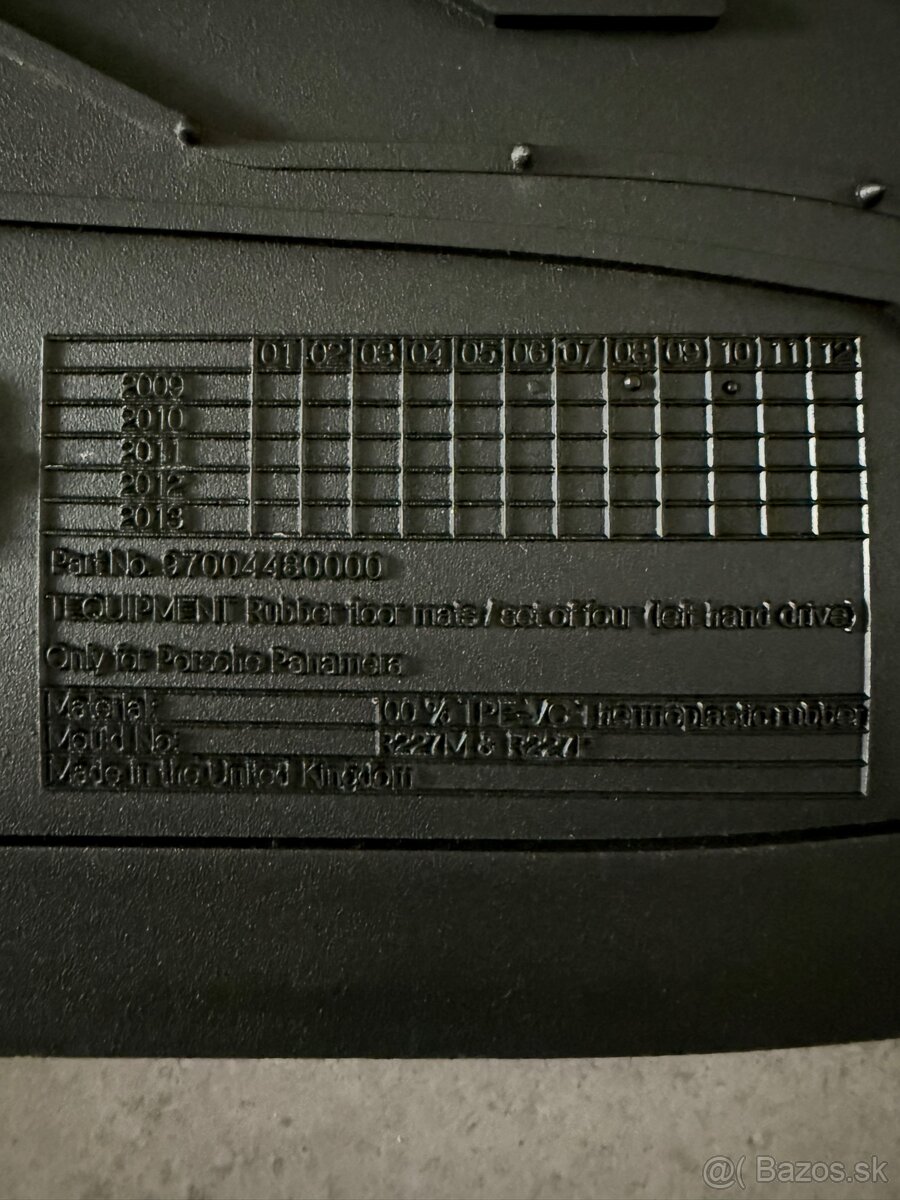 Gumové rohože Porsche Panamera 970 - 3