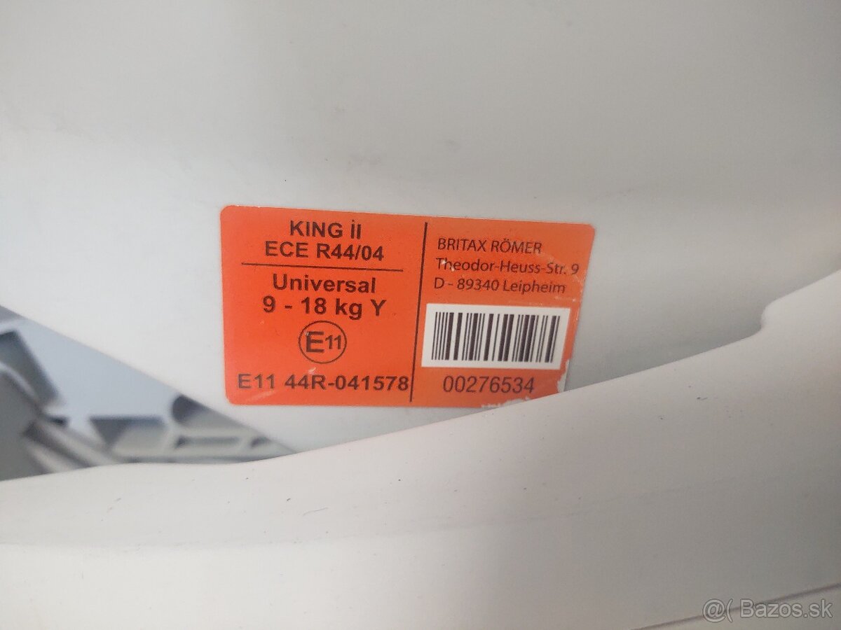 Autosedačka Britax King II LS 9-18kg - 3