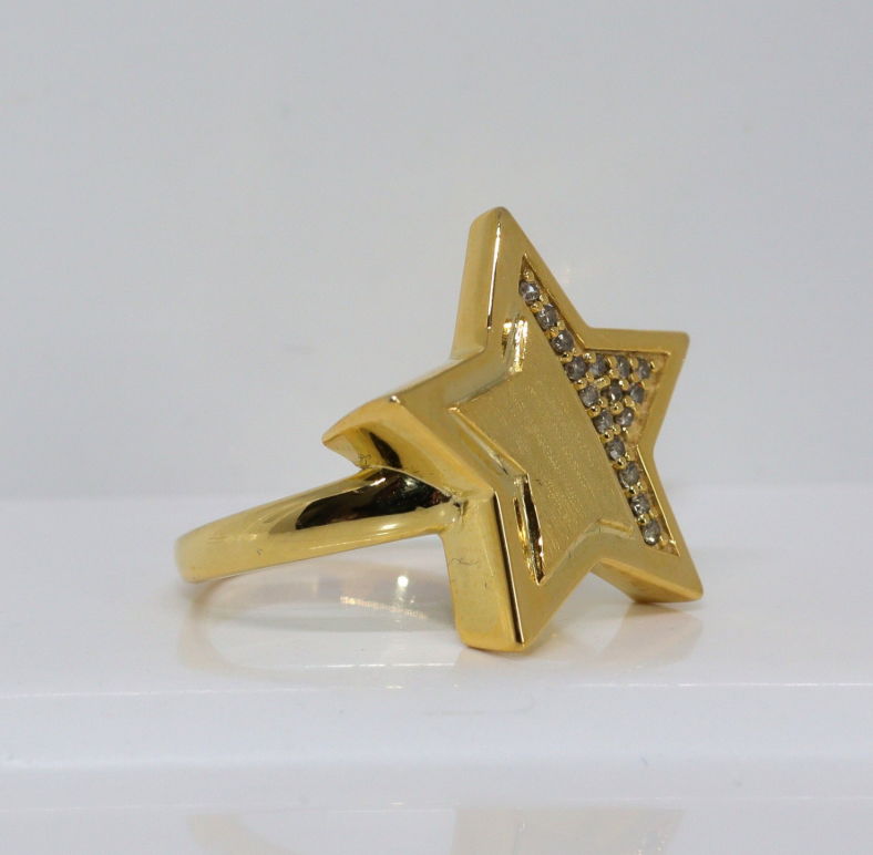 Dámsky prsteň 925 Silver s 14k zlatou vrstvou a 16 diamantmi - 3