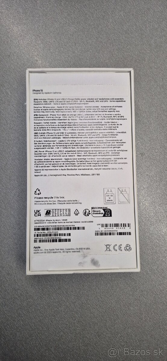 iPhone 15 (128GB, Black) - batéria 91%, plne funkčný - 3