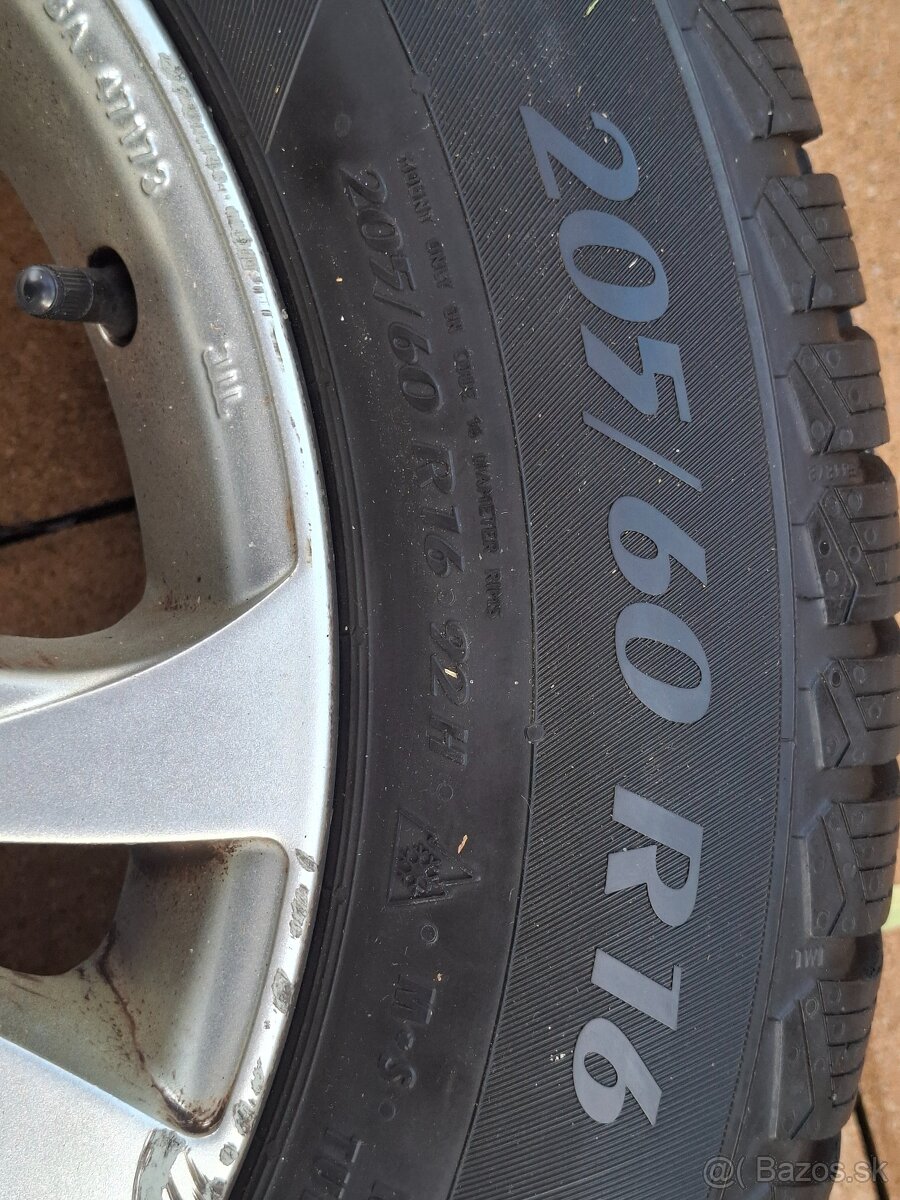 Predám zimné pneu 205/50 R16 MATADOR Nordica na diskoch - 3