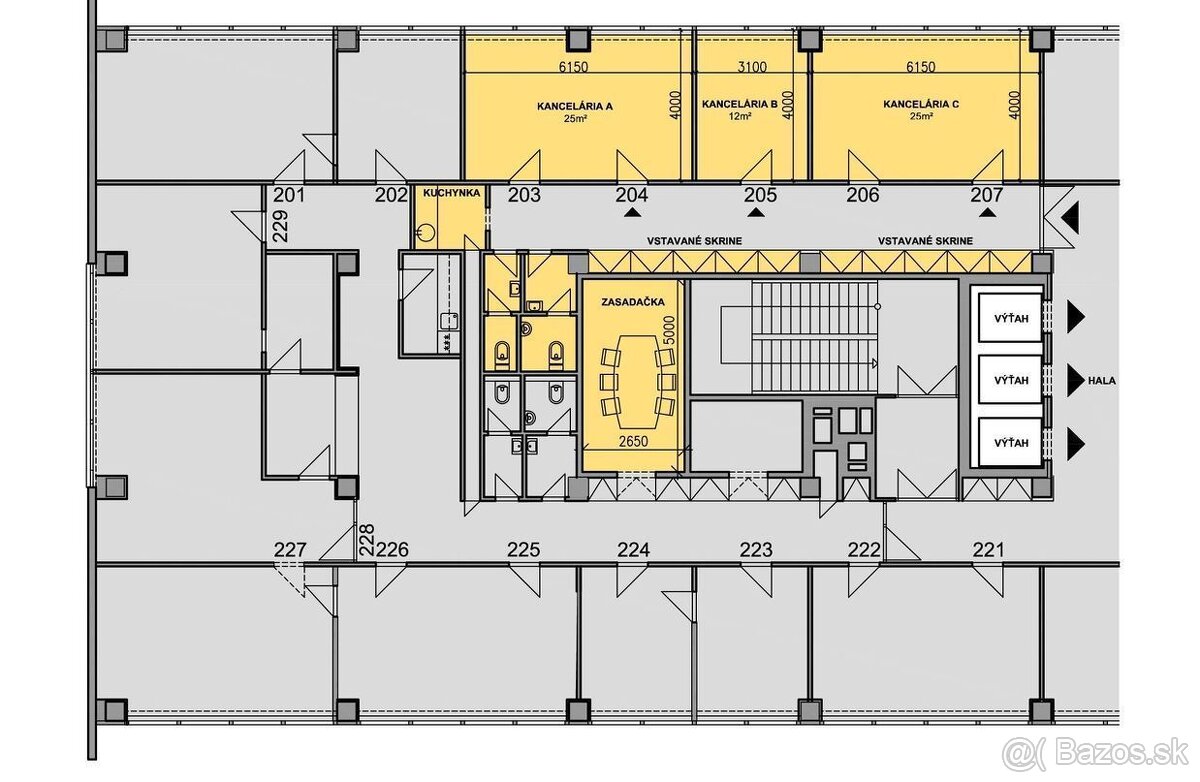 Dáme do prenájmu kancelárske priestory o výmere 12,5 m2 aleb - 3