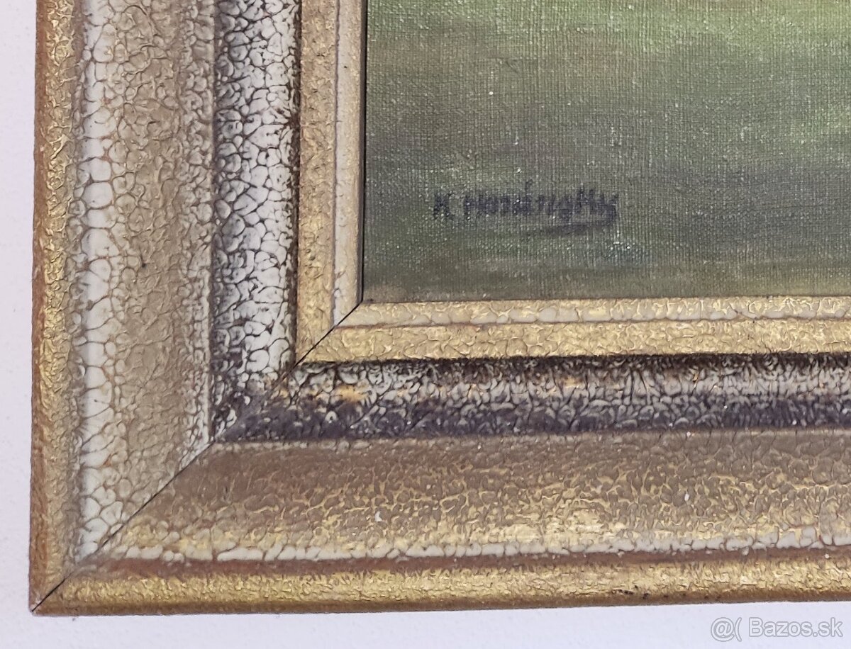 Starožitný obraz č. 1 originálna maľba - 3
