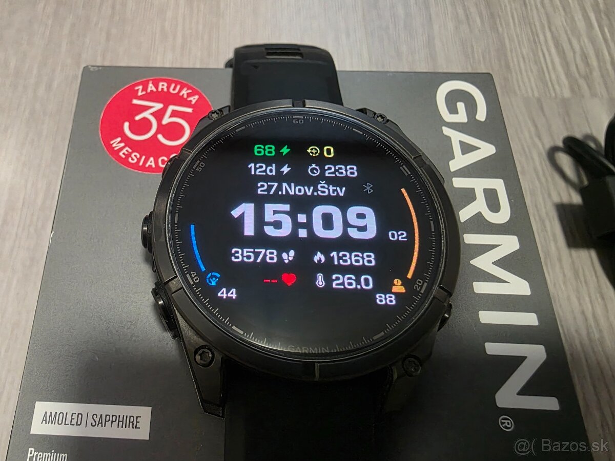 Garmin fenix 8 47mm AMOLED Sapphire Carbon Gray DLC Titanium - 3