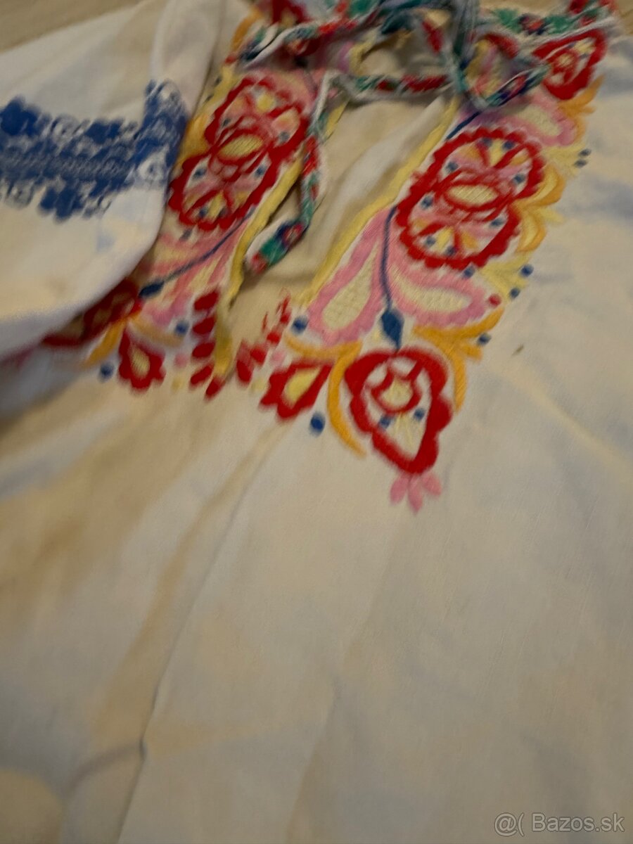 Kroj - stsrá vyšívaná krojová košéľa PN za Váhom - 3