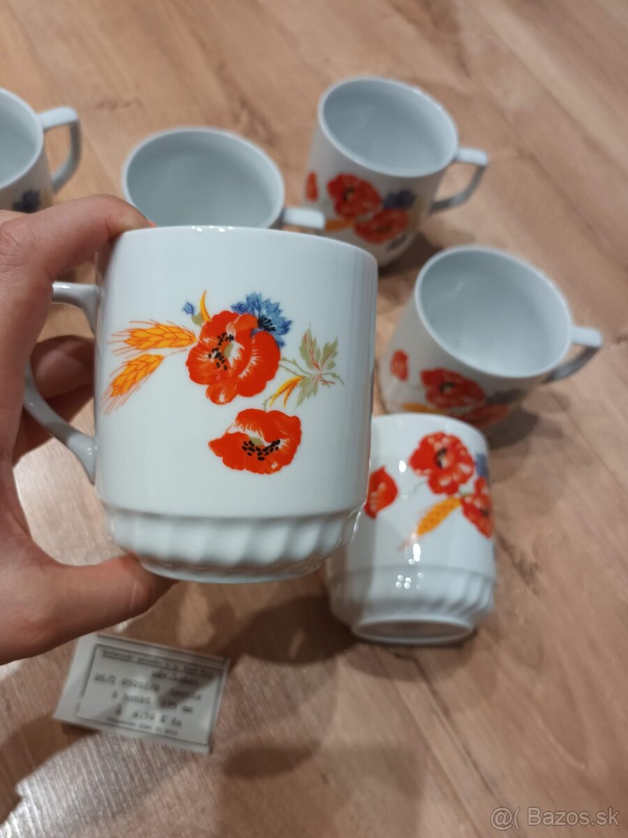 Sada retro hrnčekov - EPIAG "Vlčí mak" (6ks) - 3
