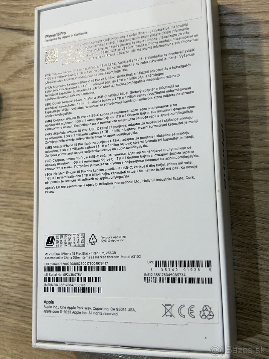 Predám Iphone 15 pro 256gb Black Titanium - 3