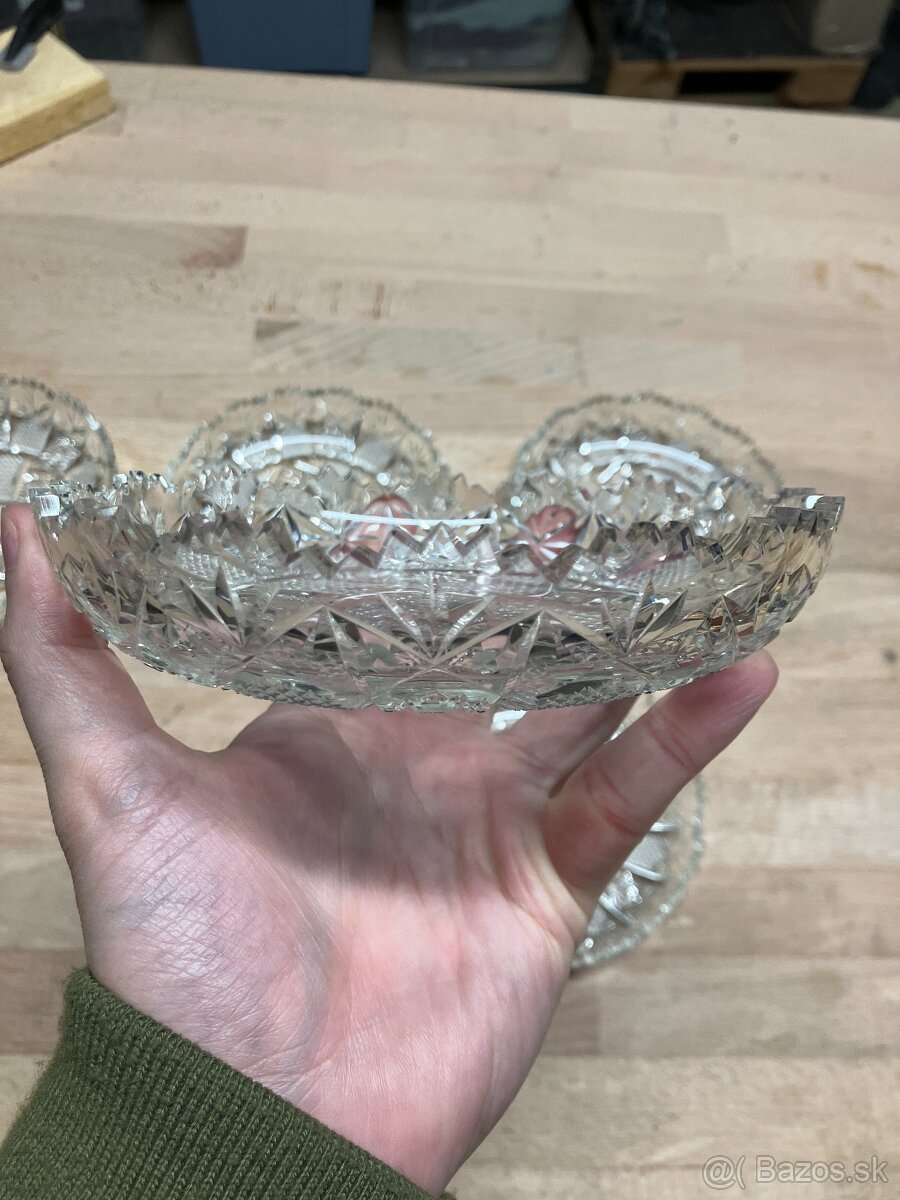 Krištáľove DEZERTNÉ TANIERIKY 14 cm 5 Kusov - 3