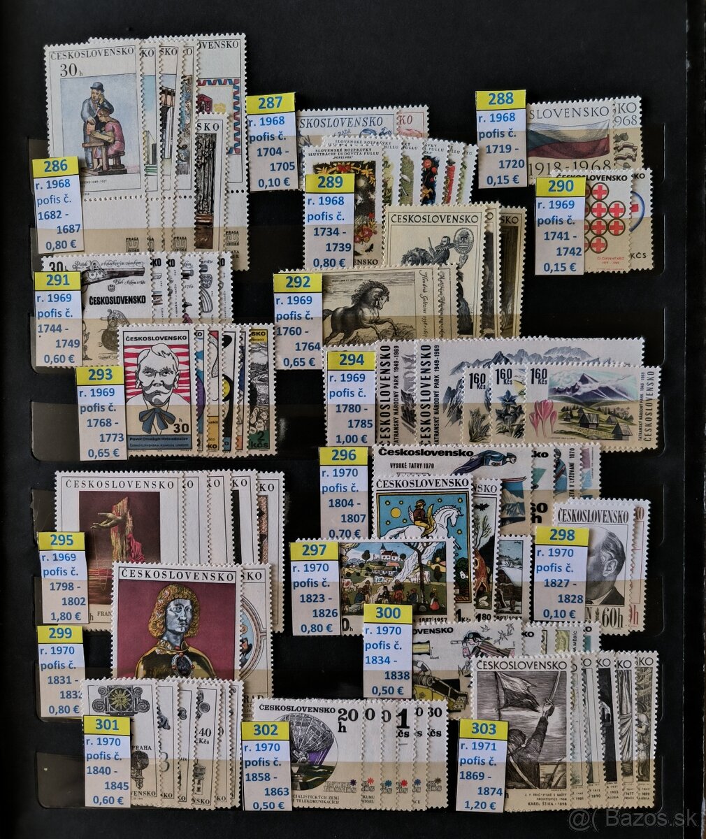 Poštové známky Československo - série čisté / 2 - 3