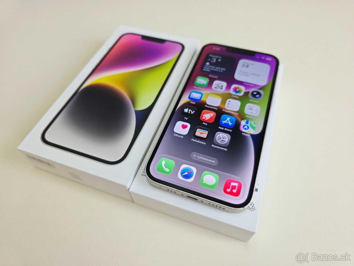 APPLE IPHONE 14 128GB STARLIGHT ZDRAVIE BATERKY 100% - 3