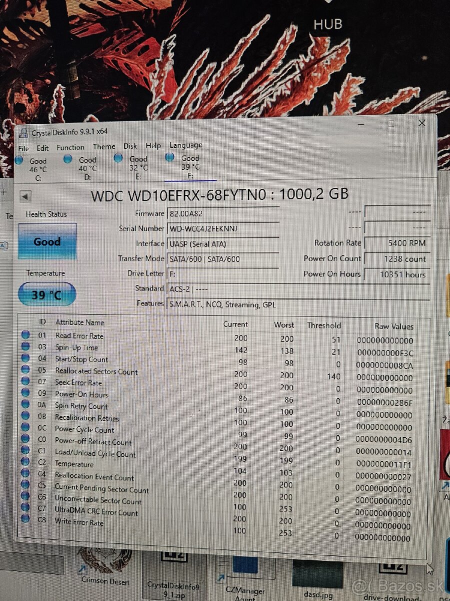 Predám 2ks WD RED 1TB - 3