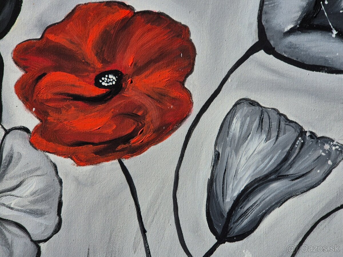 Dive maky olej/akryl? na platne signovany Selecka - 3