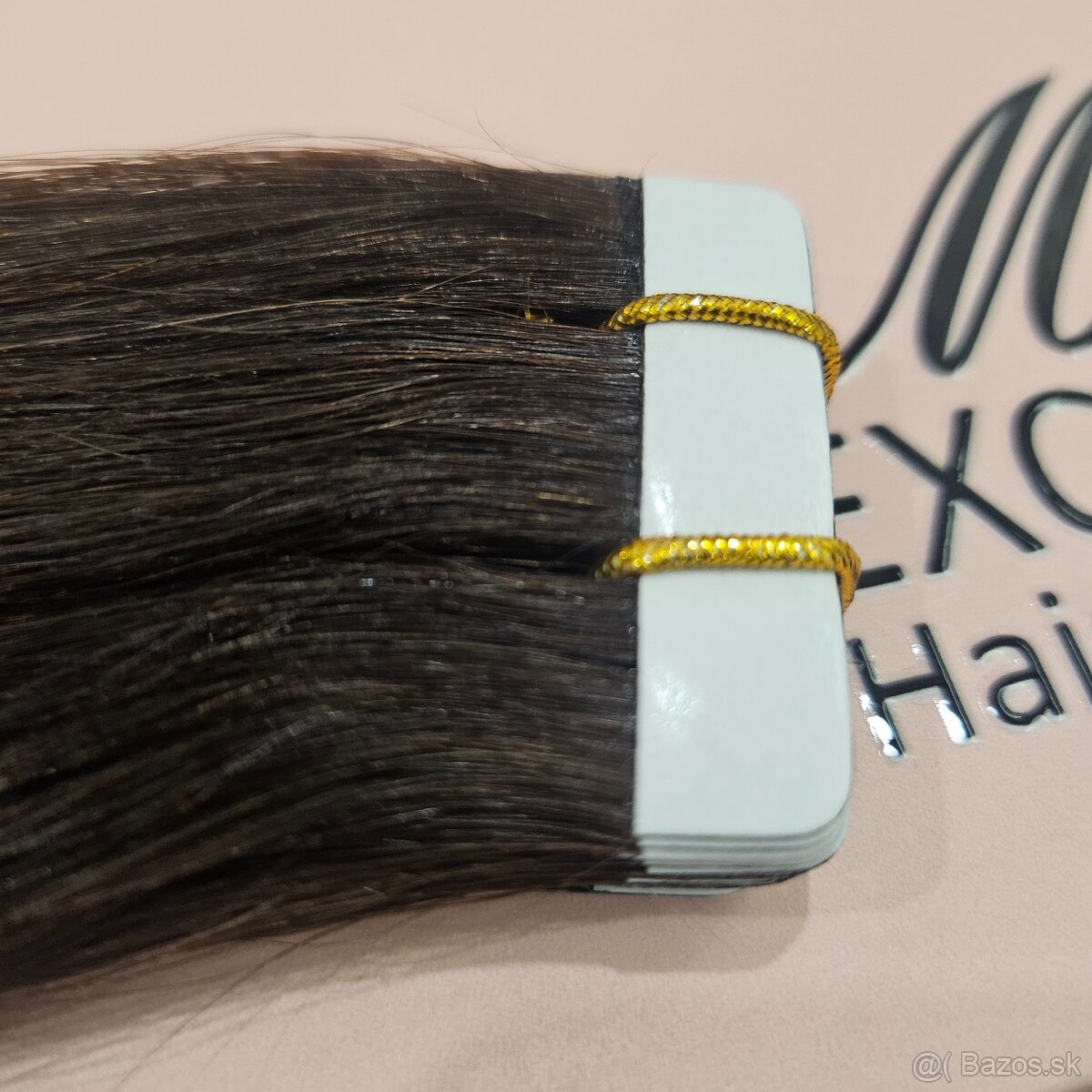 🖤 Tape-in predĺženie vlasov #2 – Tmavo hnedá - 3