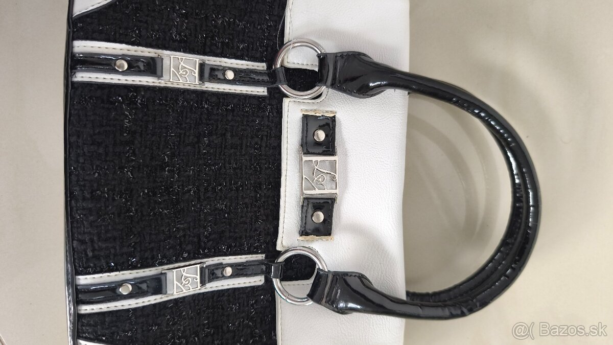 Čierno biela kabelka - 3