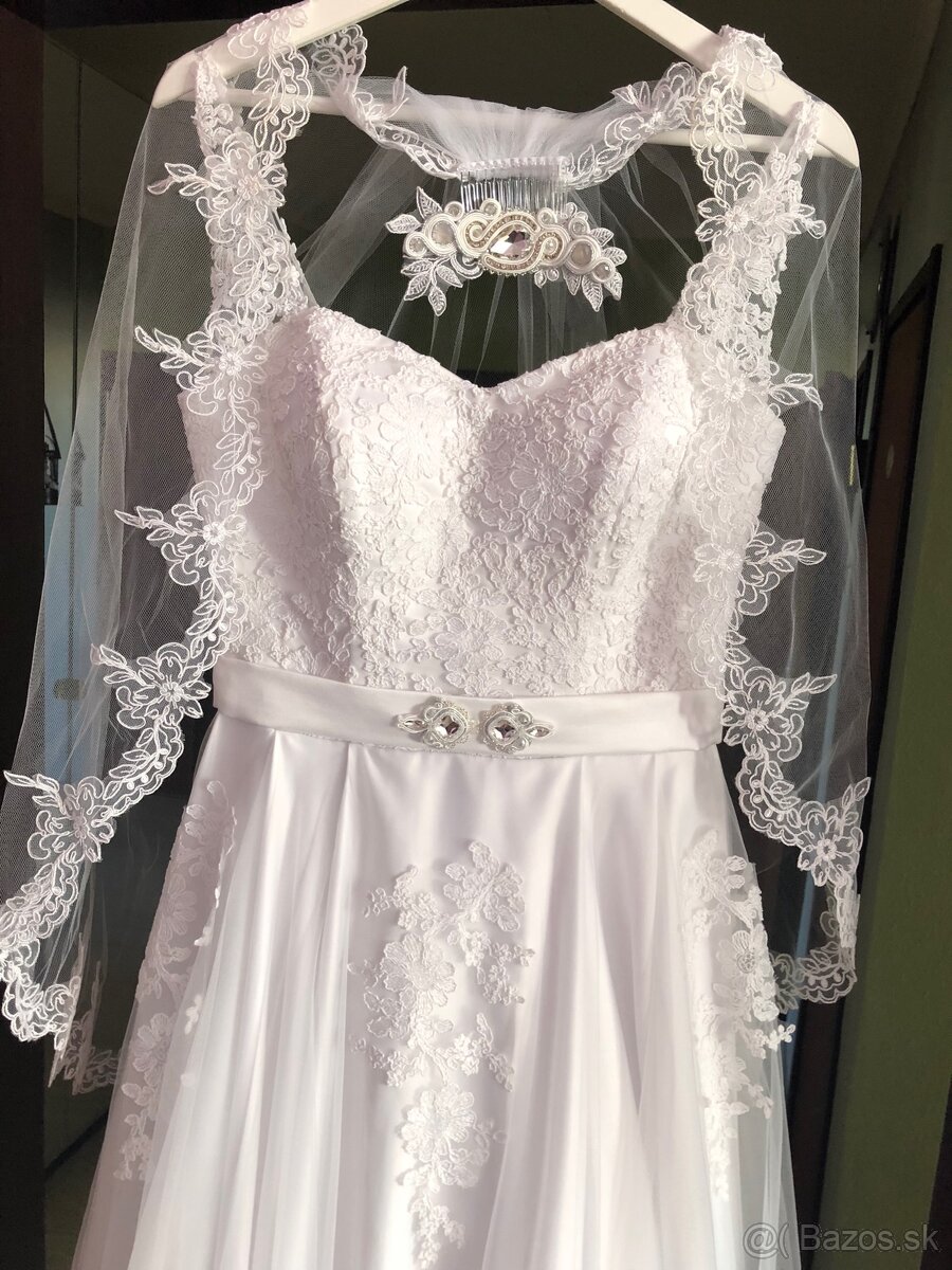 Svadobné šaty-veľkost 38 - 3