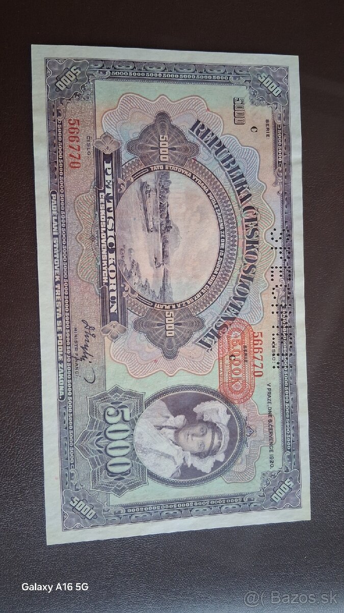 5000 kčs 1920 - 3
