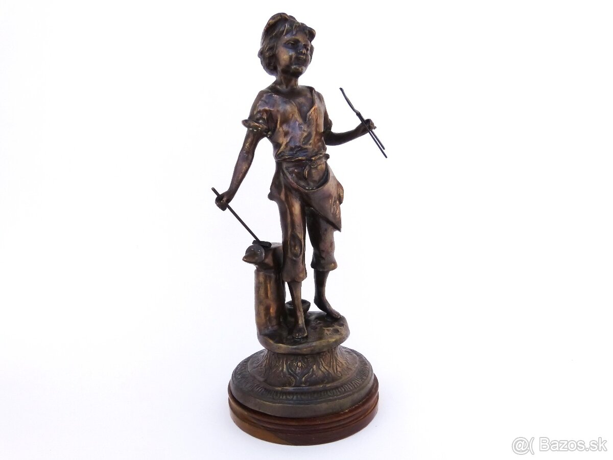 Bronzová Socha - Kováč - sign. Rancoulet - 3