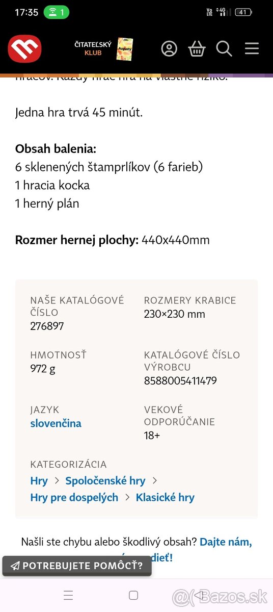 Spoločenská hra Veselý štamprlìk - 3