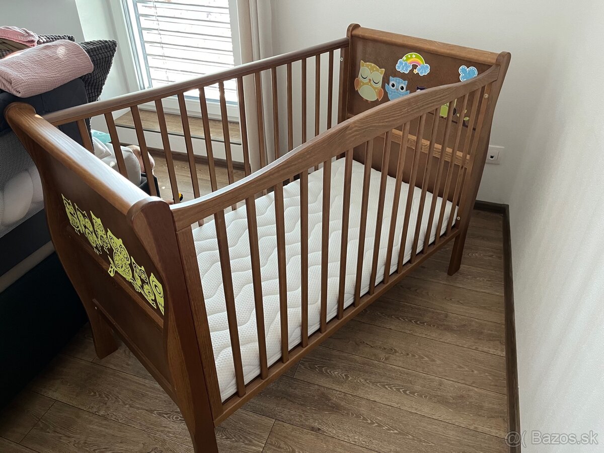 Kvalitná Detská postieľka Noble Cot 120x60 Vintage - 3