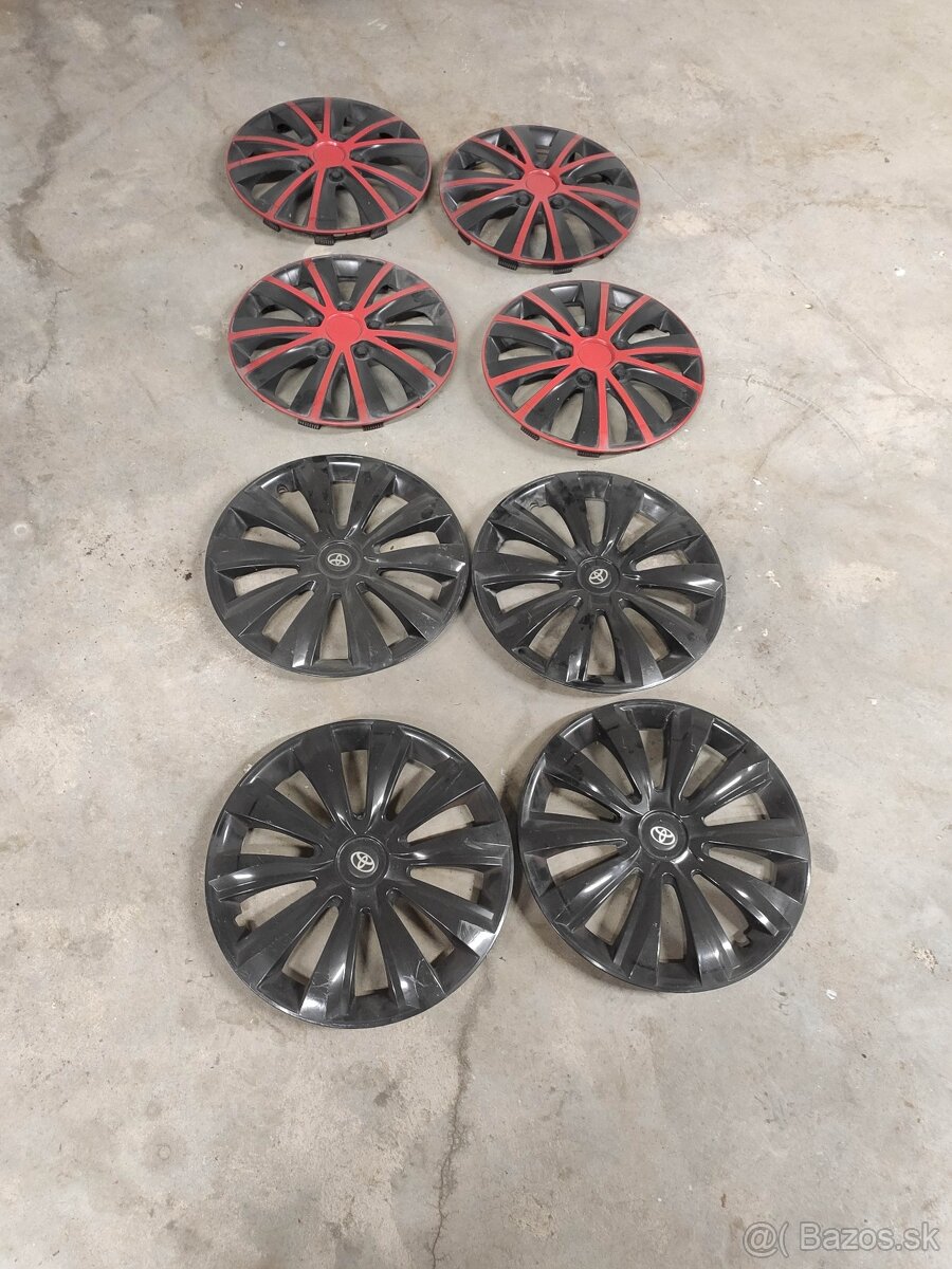 Zimné pneu R14 165/65, komplet kolesá s diskami a puklicami - 3