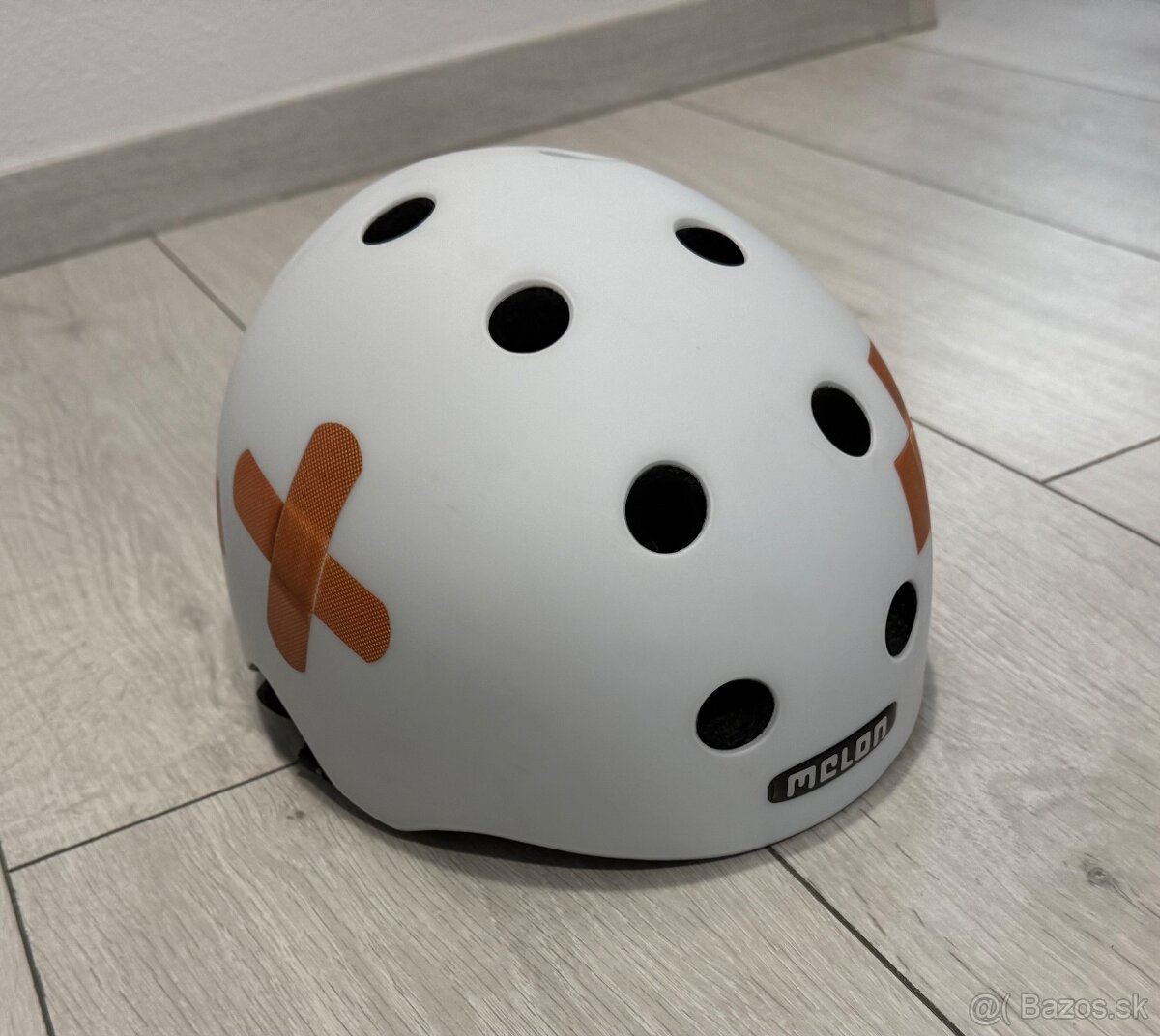 Detska cyklisticka prilba Melon Plastered White - 3