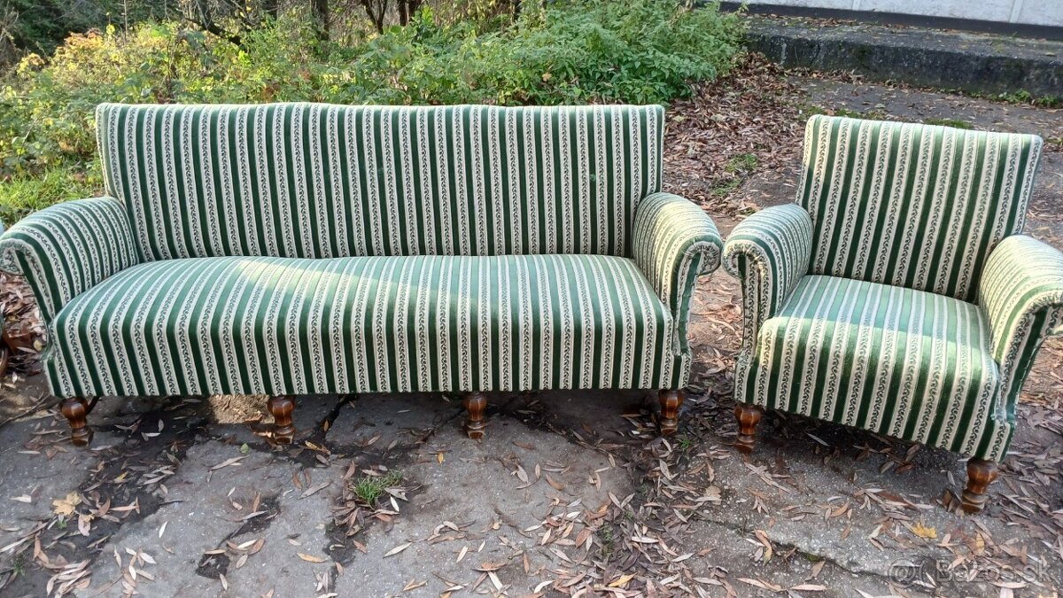 Starožitná sedacia súprava 3+1+1 - 3