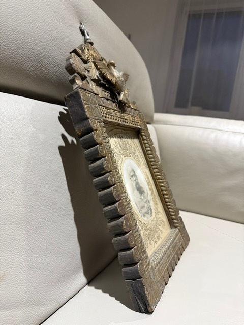 starožitný obrázok v ráme - 3