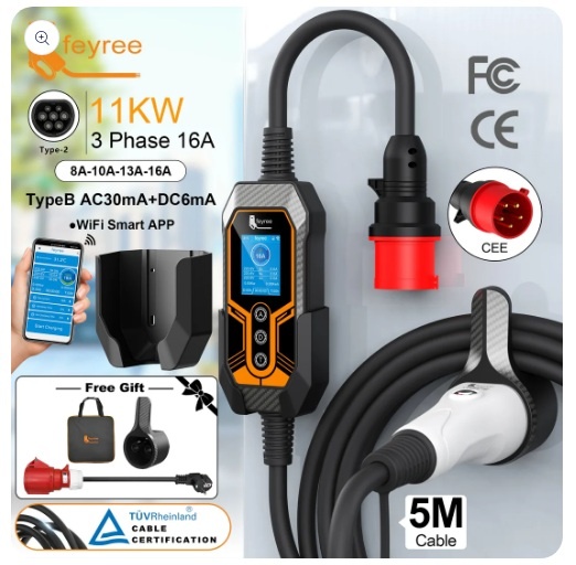 Predám NOVÚ nabíjačku WALLBOX 11kW/16A na EV a PHEV TYP2 - 3