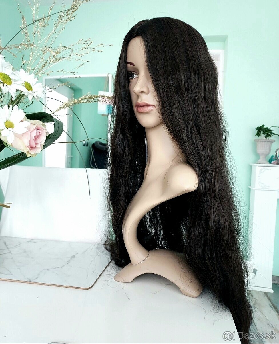 Extra dlhá čierna parochňa - 3