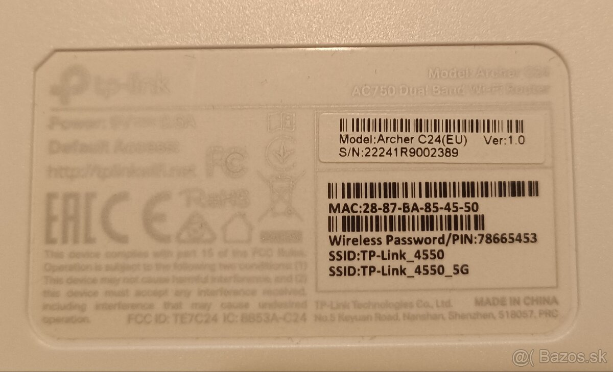 TP-LINK WIFI ROUTER Archer c24 AC750 - 3