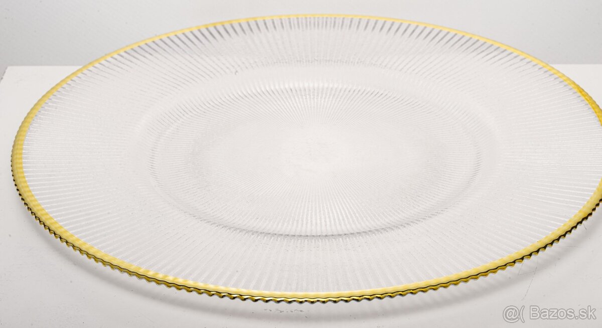 Sklenené klubové taniere – rôzne veľkosti a vzory - 3