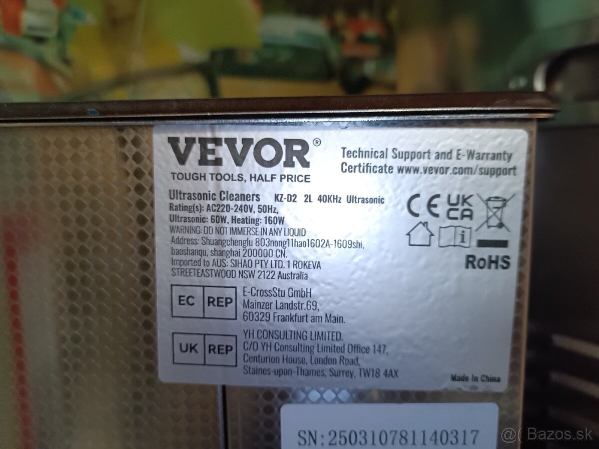 Ultrazvukov čistič vevor 2l - 3
