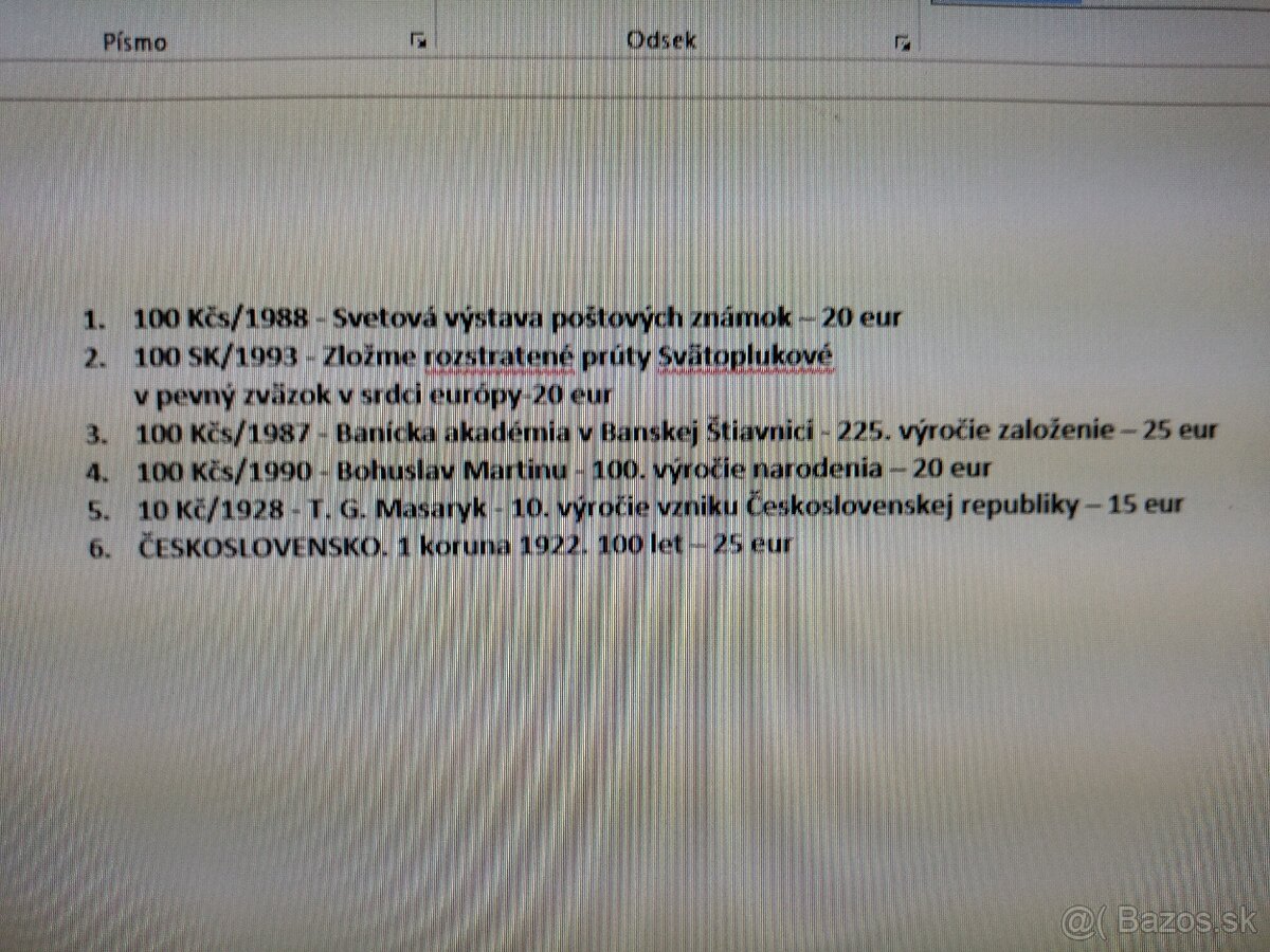 Predám rôzne mince ČSR/SR - 3