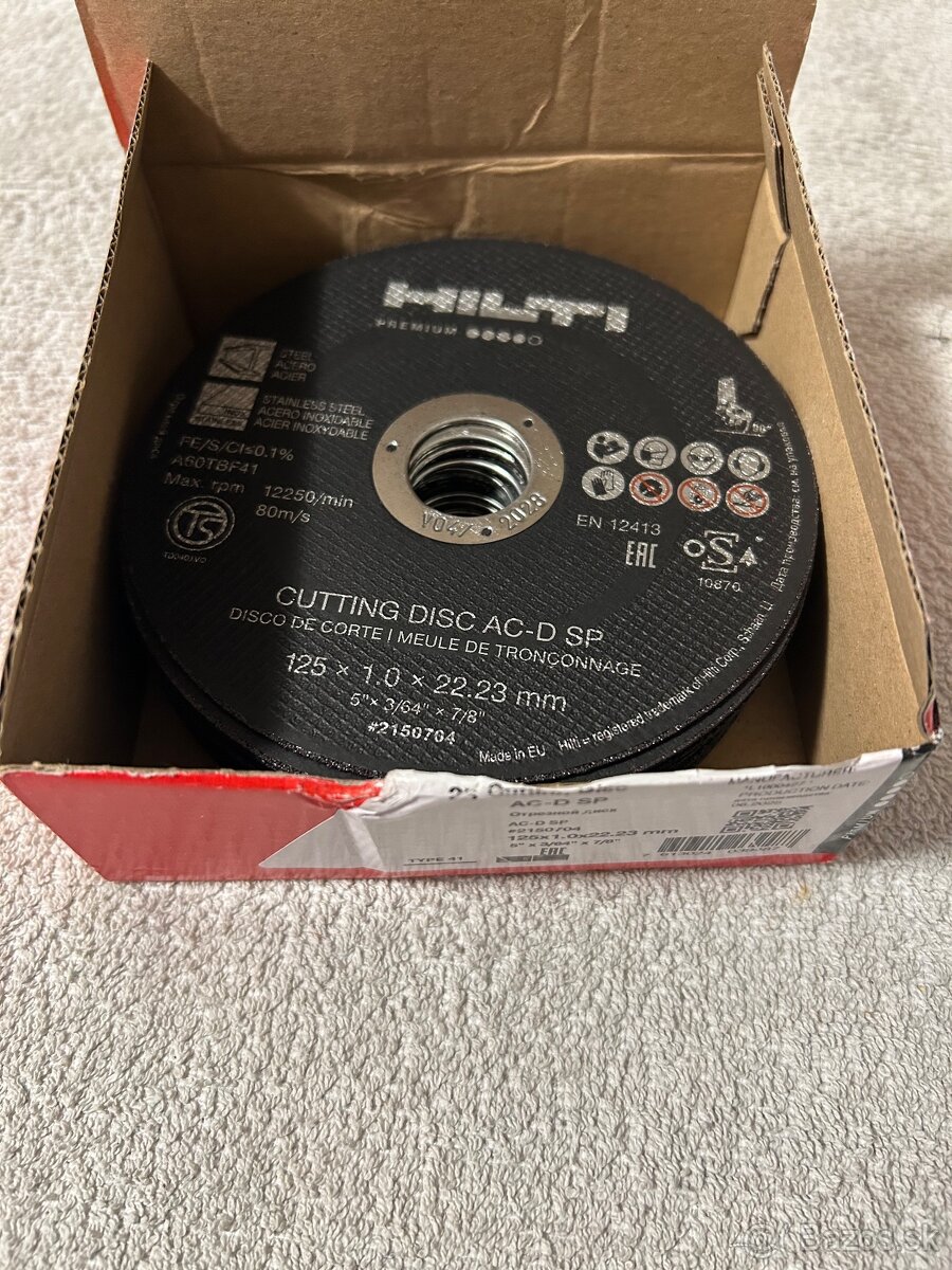 Rezné kotúče Hilti 125x1.0 - 3