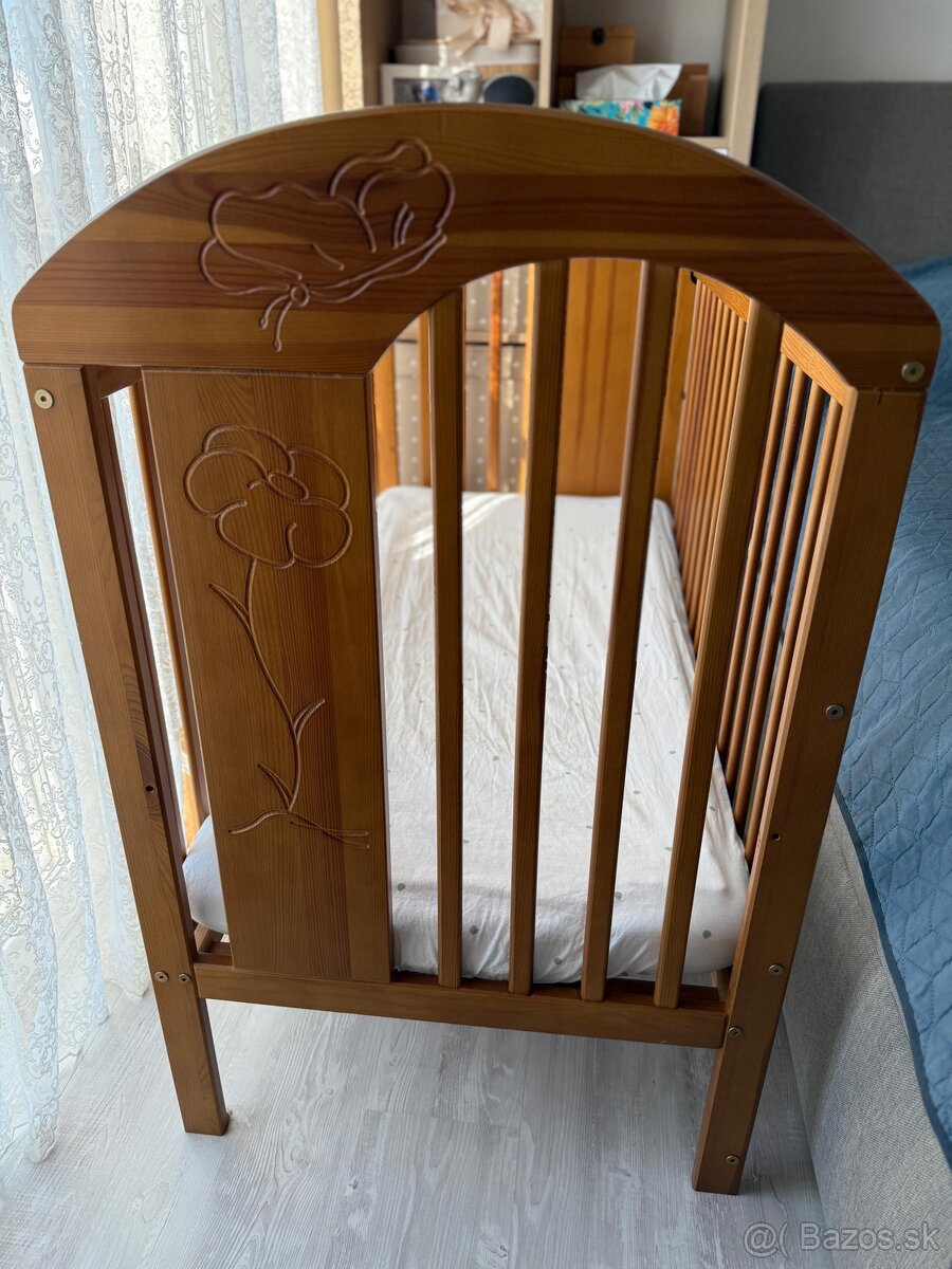 Drevená detská postielka z masívu - 3
