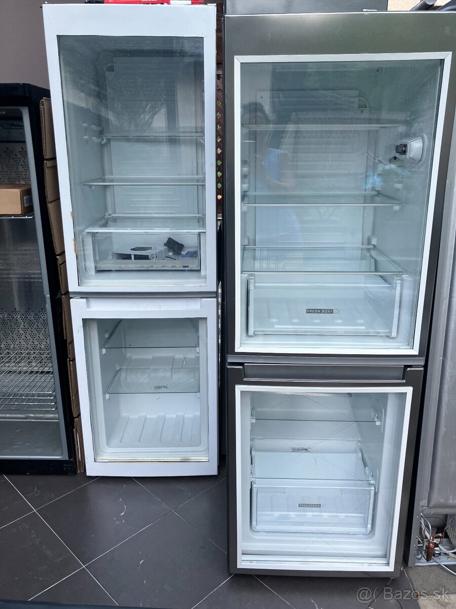 Presklená chladnička s ventilátorom a LED osvetlením - 3
