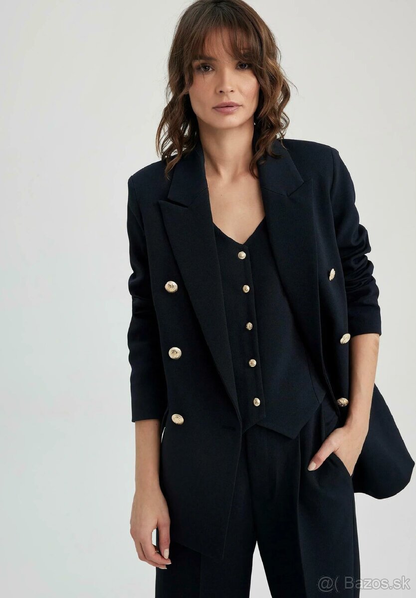 tmavomodré sako S - nové - 3