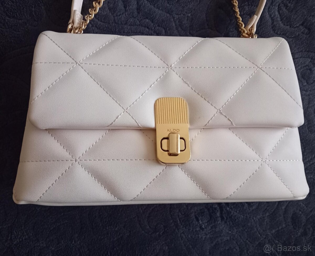 Nová dámska béžová kabelka ALDO so zlatými aplikáciami - 3