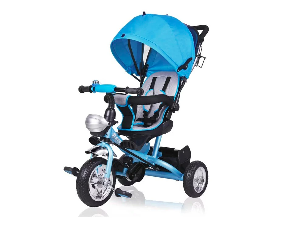 Detská trojkolka so strieškou - ružová a modrá - 3