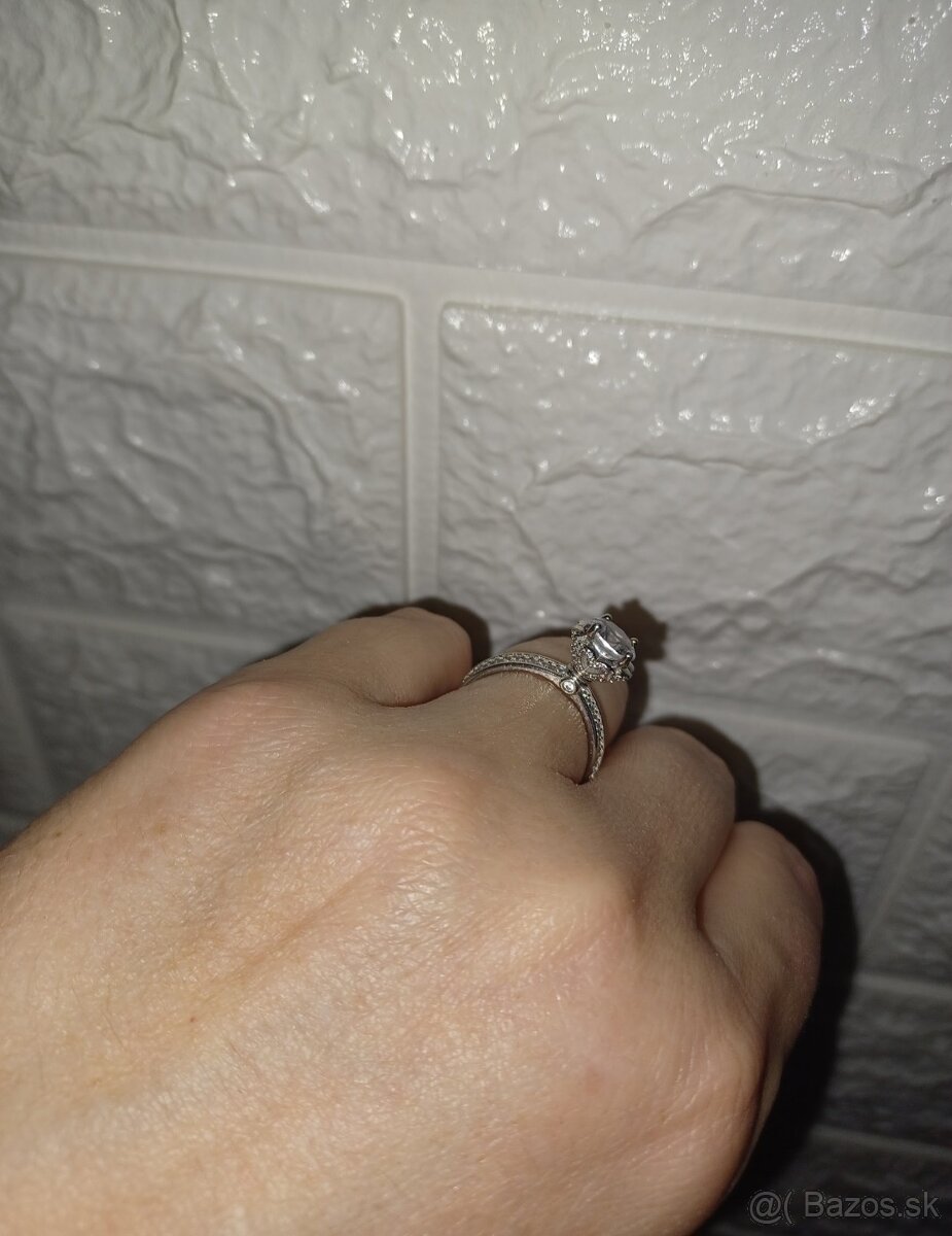 Strieborný prsteň so zirkónom v.55-NOVÝ - 3