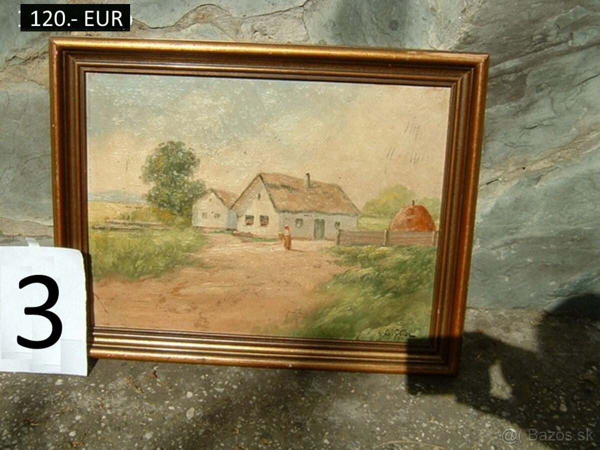 Obrazy pekné olejomaľby na plátne 9 kusov - 3