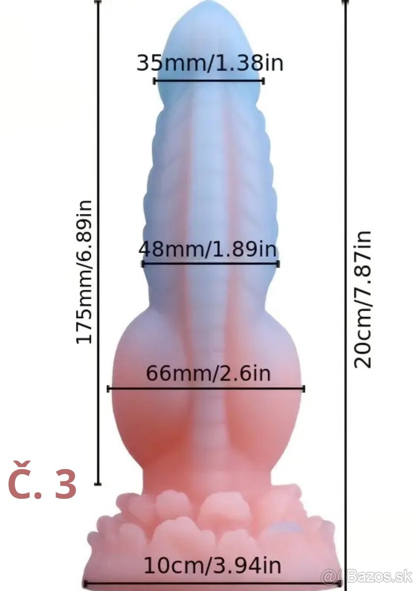 Intímne pomôcky – unikátne - psí dračí - návlek - Vibrator - 3