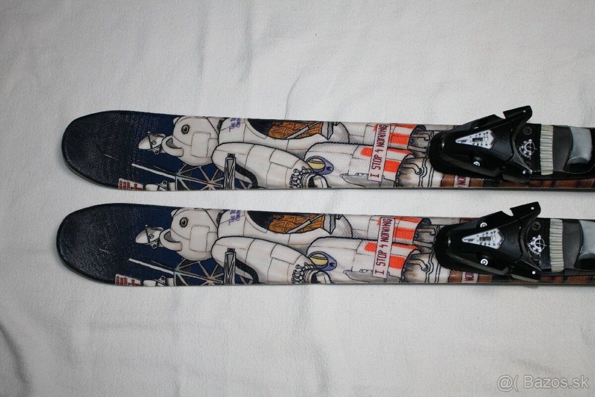 lyže 131 cm , hadia koža , freestyle - 3