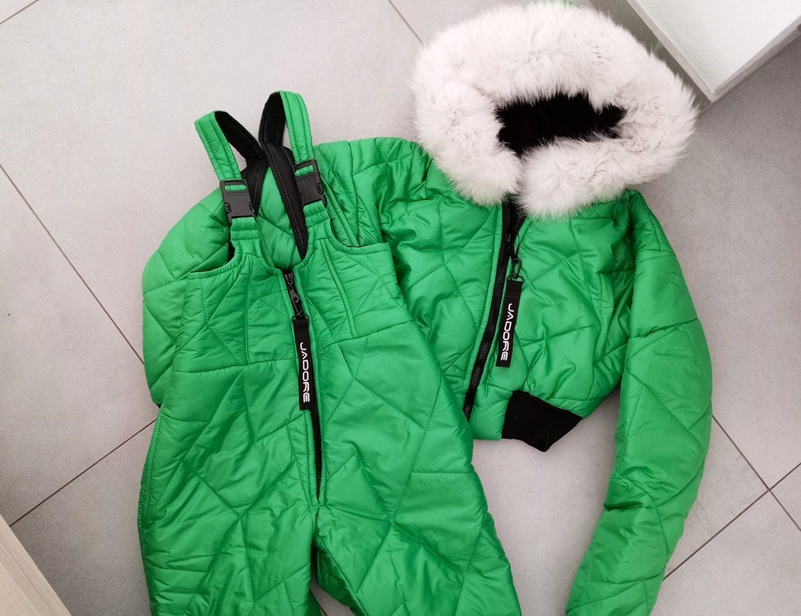 Krásna zelená dámska lyžiarska súprava - bunda + nohavice - 3