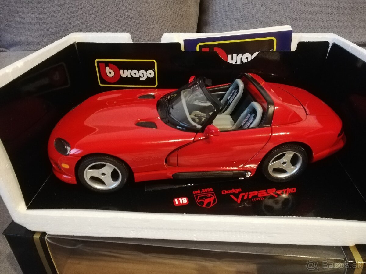 1:18 DODGE Viper RT10 1992 Bburago krabica+katalog - 3