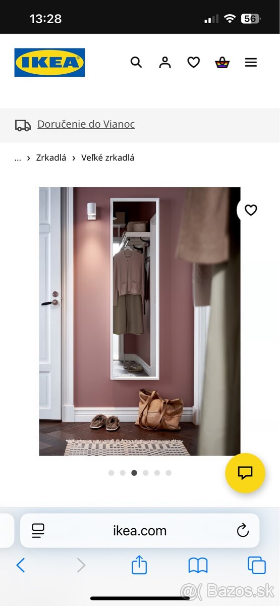 Biele zrkadlo Ikea Nissedal - 3