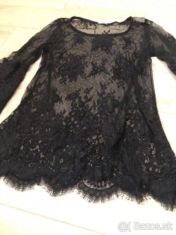 Predam ciernu cipkovanu bluzku/saty - 3